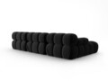 Coltar modular stanga 4 locuri, Bellis-51, Micadoni Home, 282x155x70 cm, catifea, negru