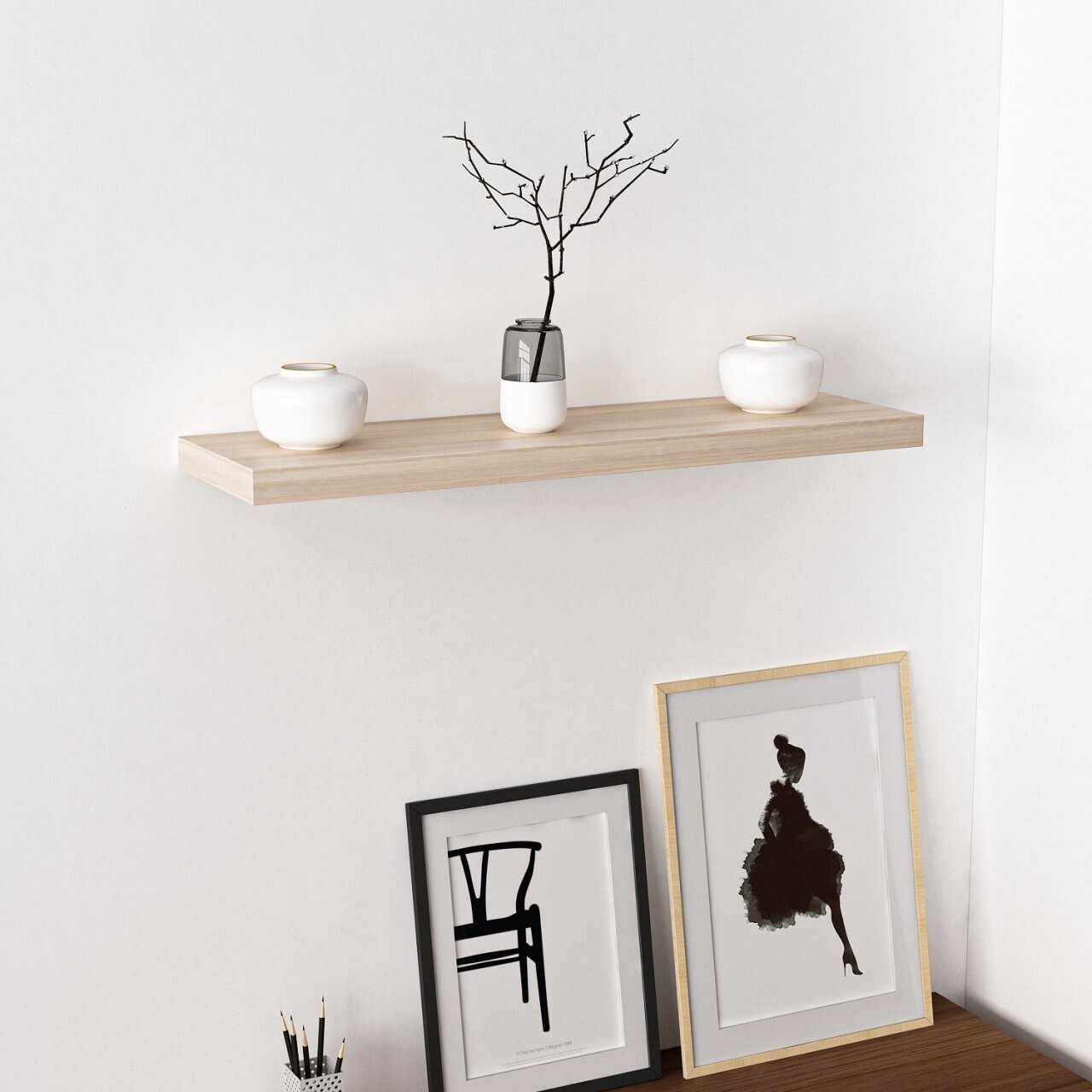 Raft de perete, Minerva, Gizli 80, 80x3.6x23 cm, PAL, Sonomo - 1 | YEO