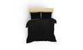 Lenjerie de pat dubla King Quilt(EU) Paint, EnLora Home, 3 piese, 240x220 cm, amestec bumbac, negru