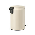 Cos de gunoi cu pedala, Brabantia, NewIcon, 12 L, 33.8x25.1x41.1 cm, otel, bej