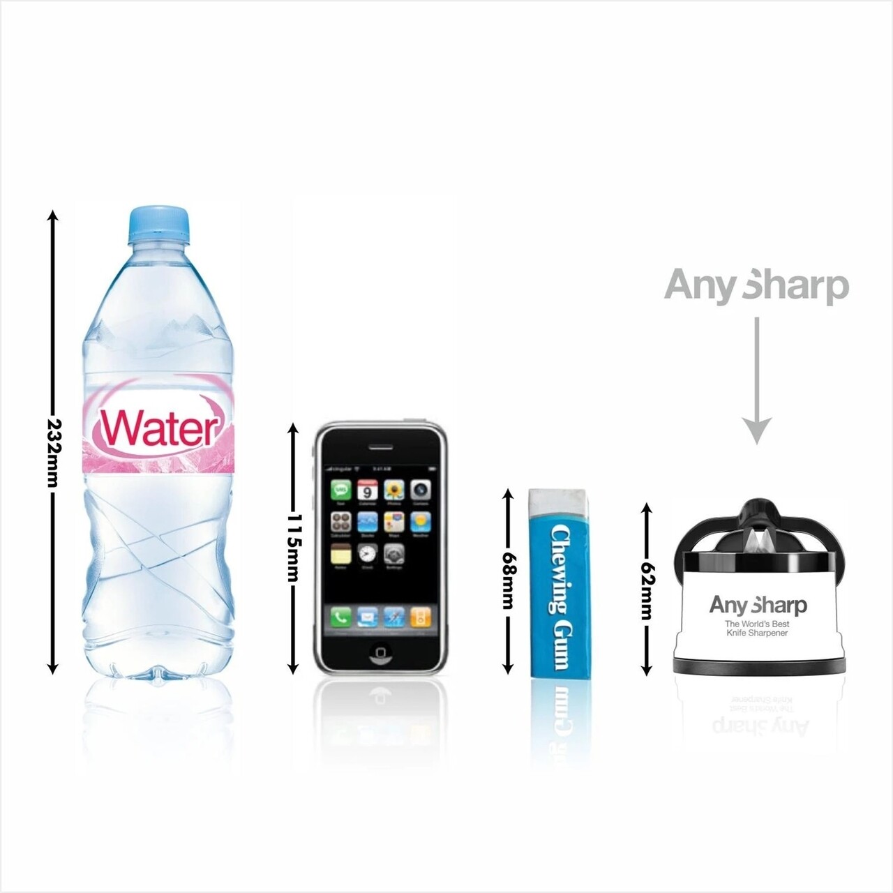 Ascutitor de cutite Pro Brushed Metal, AnySharp - imagine 8