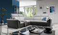 Coltar extensibil 5 locuri ELTAP, Fed-36, Federico, 266x266x102 cm, lemn/poliester, gri deschis/gri inchis