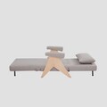 Canapea extensibila 1 loc Calore, Homla, 117x90x82 cm, lemn/poliester, bej/natur