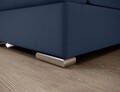 Coltar extensibil dreapta 3 locuri ELTAP, RT-40GO, Siber, 270x186x93 cm, lemn/poliester, albastru inchis