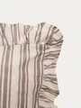Lenjerie de pat King Size, Hoya, Homla, 200x220 cm, 3 piese, bumbac, bej/maro