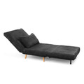 Canapea 1 loc Solace, Homla, 83x91x84 cm, MDF/catifea din poliester, negru