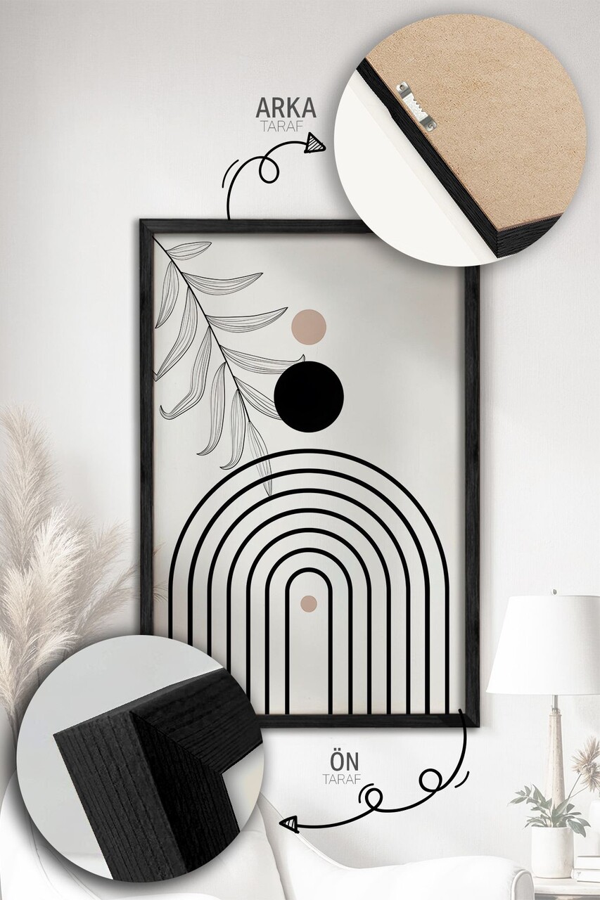 Set 3 tablouri decorative, Artvmodel42-Sıyah, Vopsea: 100% MDF (grosime: 2,7 mm), Multicolor - view 2