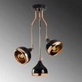 Lustra, Opviq, 892OPV1763, Metal, Negru/Cupru