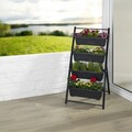 Suport pentru flori Vertical, Maximex, 56.5x62x108 cm, metal/polipropilena, negru