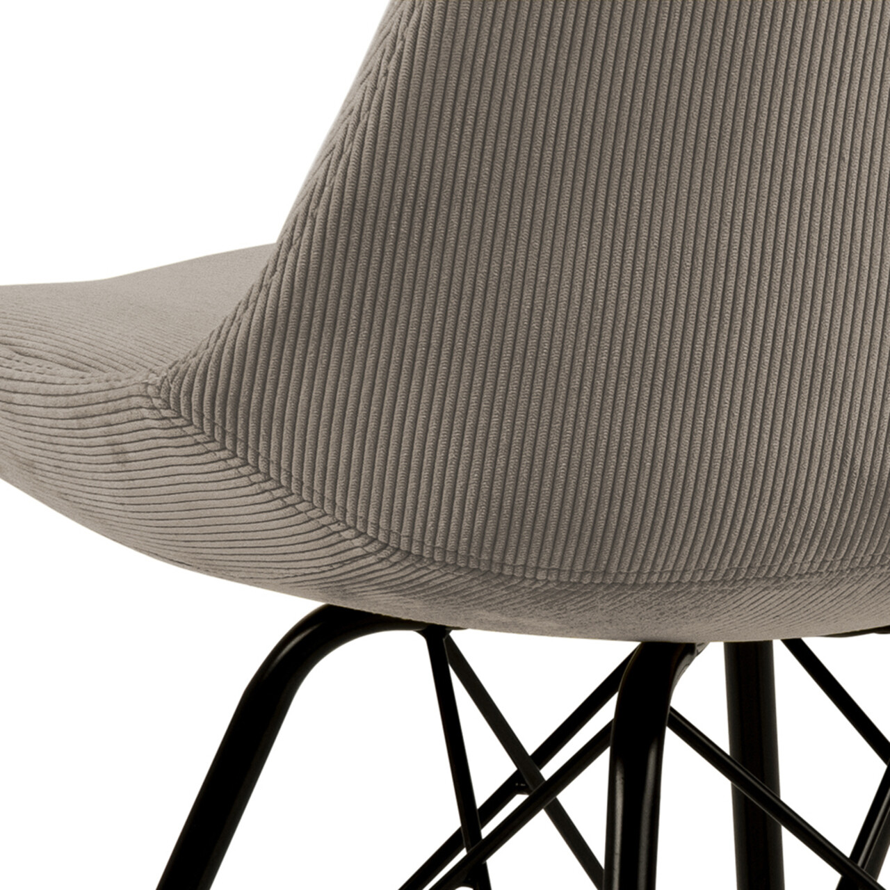 Scaun Eris, Actona, 48.5x54x85.5 cm, tesatura corduroy/otel, bej - view 3