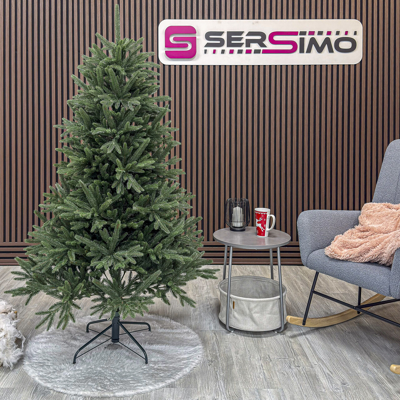 Brad artificial Christmas Deluxe by Sersimo, Alpine, verde, Integral 3D, 180 cm — imaginea 7