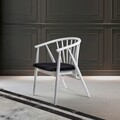 Scaun, Fairfax, Albero50, 55x77x47 cm, Lemn de fag , Alb/Negru