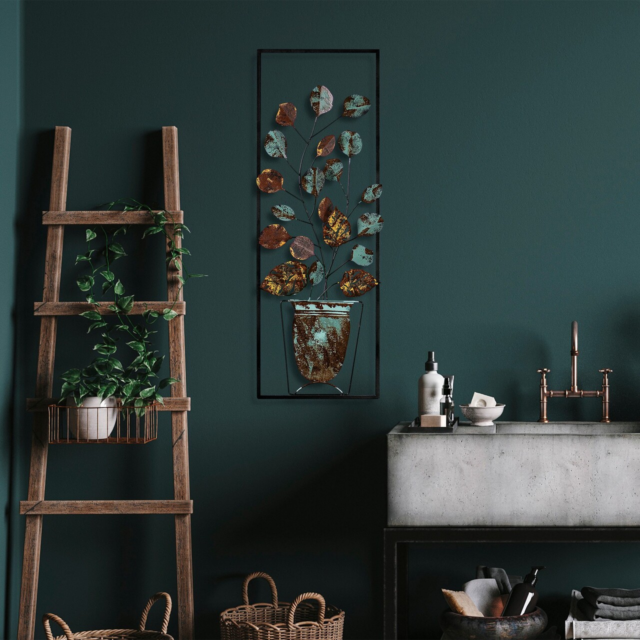 Decoratiune de perete, Alder, Dimensiuni: 32 x 90 x 4 cm, Multicolor - view 2