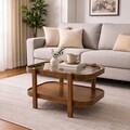 Masuta de cafea, Hanah Home, Togg 70, 70x40x50 cm, LEMN MASIV DE FAG, Maro