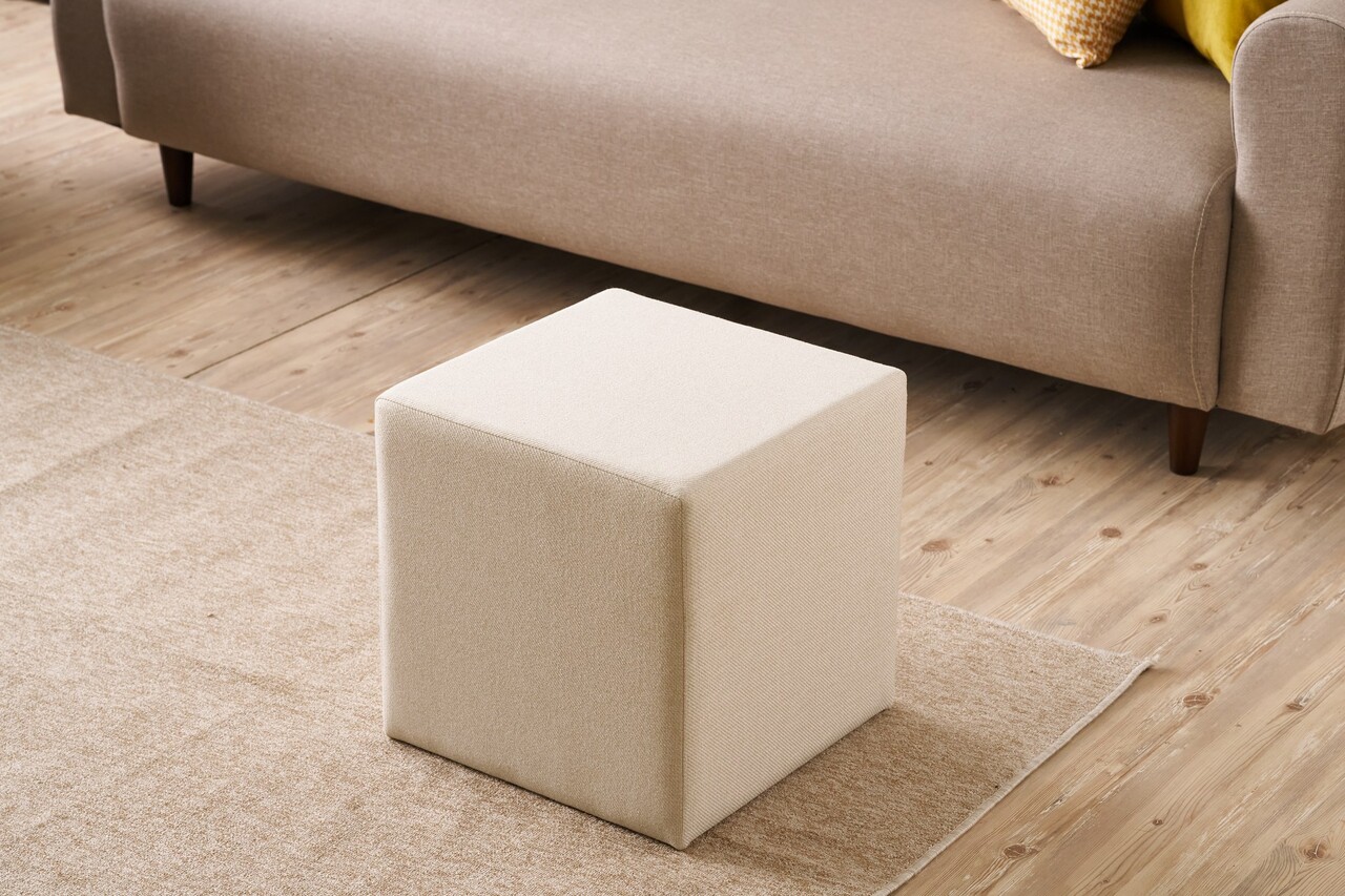 Taburet, Atelier del Sofa, 825BLC5107, Lemn, Crem - view 2