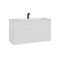 Dulap de baie cu chiuvetă, Hanah Home, Messina 100 v2, Alb mat