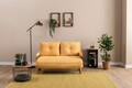 Canapea extensibilă cu 2 locuri, Futon, 859FTN2720, Metal , Galben mustar