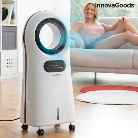 Aparat de aer conditionat cu 4 functii ionizator, ventilator, racitor, umidificator, Evareer InnovaGoods, LED, 30×17.5×76 cm