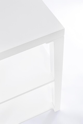 Etajera pentru gradina Atlantic, Bizzotto, 55 x 55 x 90 cm, aluminiu, alb