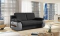 Canapea extensibila 3 locuri ELTAP, Laura, 202x79x84 cm, lemn/poliester, gri inchis/gri