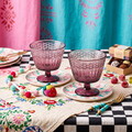 Set cupe de inghetata din sticla, Hermia, 666HAC2127, Sticla, Bordo
