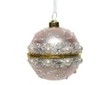 Glob Pearl, Decoris, Ø6 cm, sticla, roz
