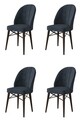 Set de scaune, Charlotte, Ritim, Metal, Antracit/Maro