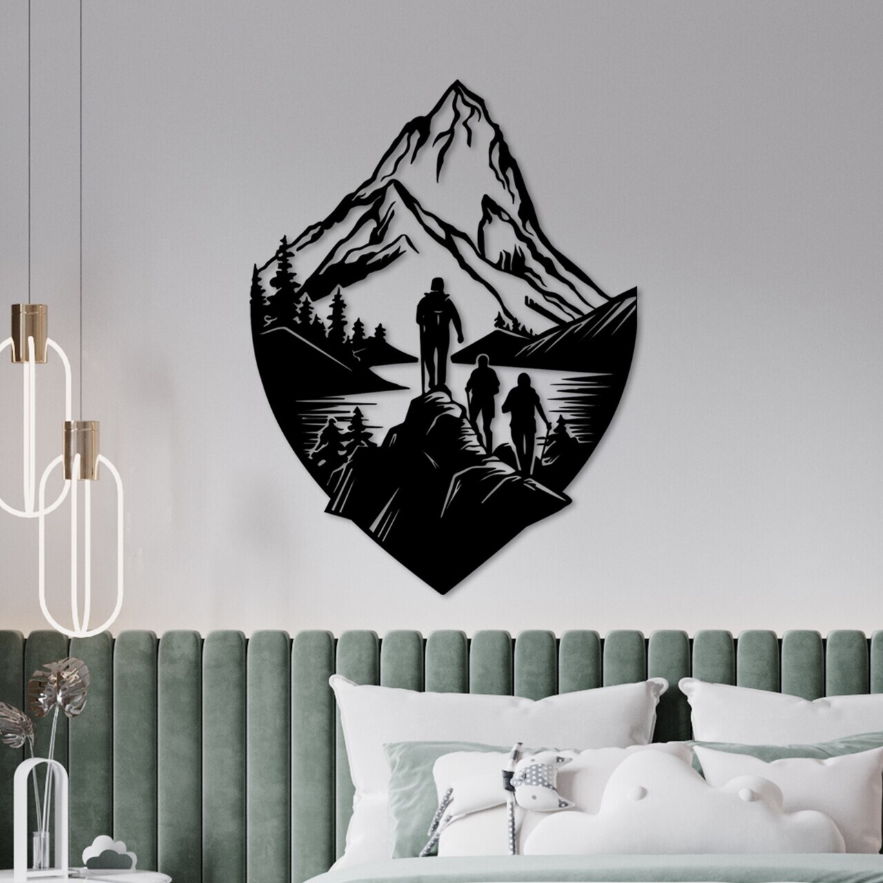 Decoratiune de perete, Unconquered Peak, Dimensiune: 70 x 53 cm, Negru — imaginea 2