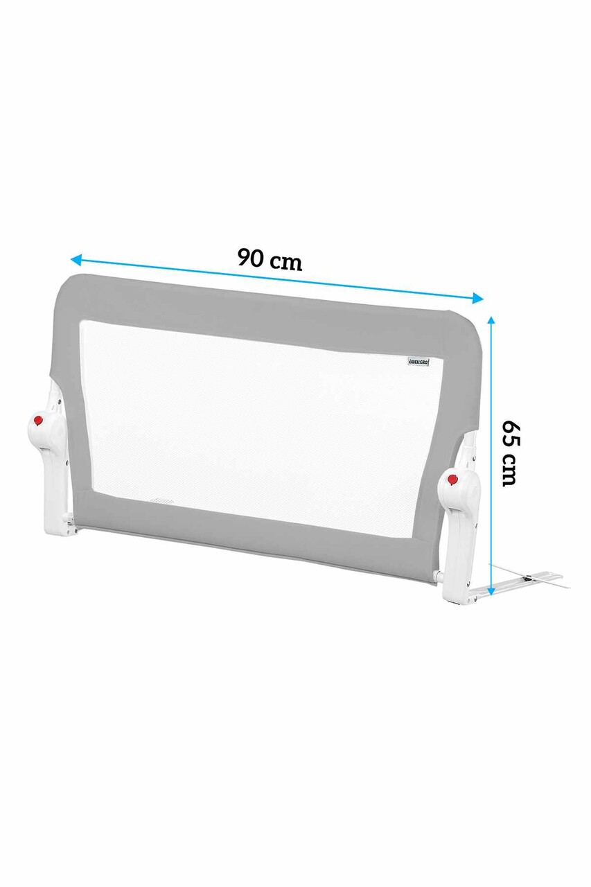 Margine de siguranta pentru pat, Wallxpert, Bed Safety Rail 90, Gri - imagine 4