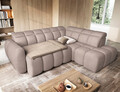 Coltar extensibil dreapta 4 locuri ELTAP, RT-20XIL, Falconn, 258x208x107 cm, lemn/poliester, maro deschis