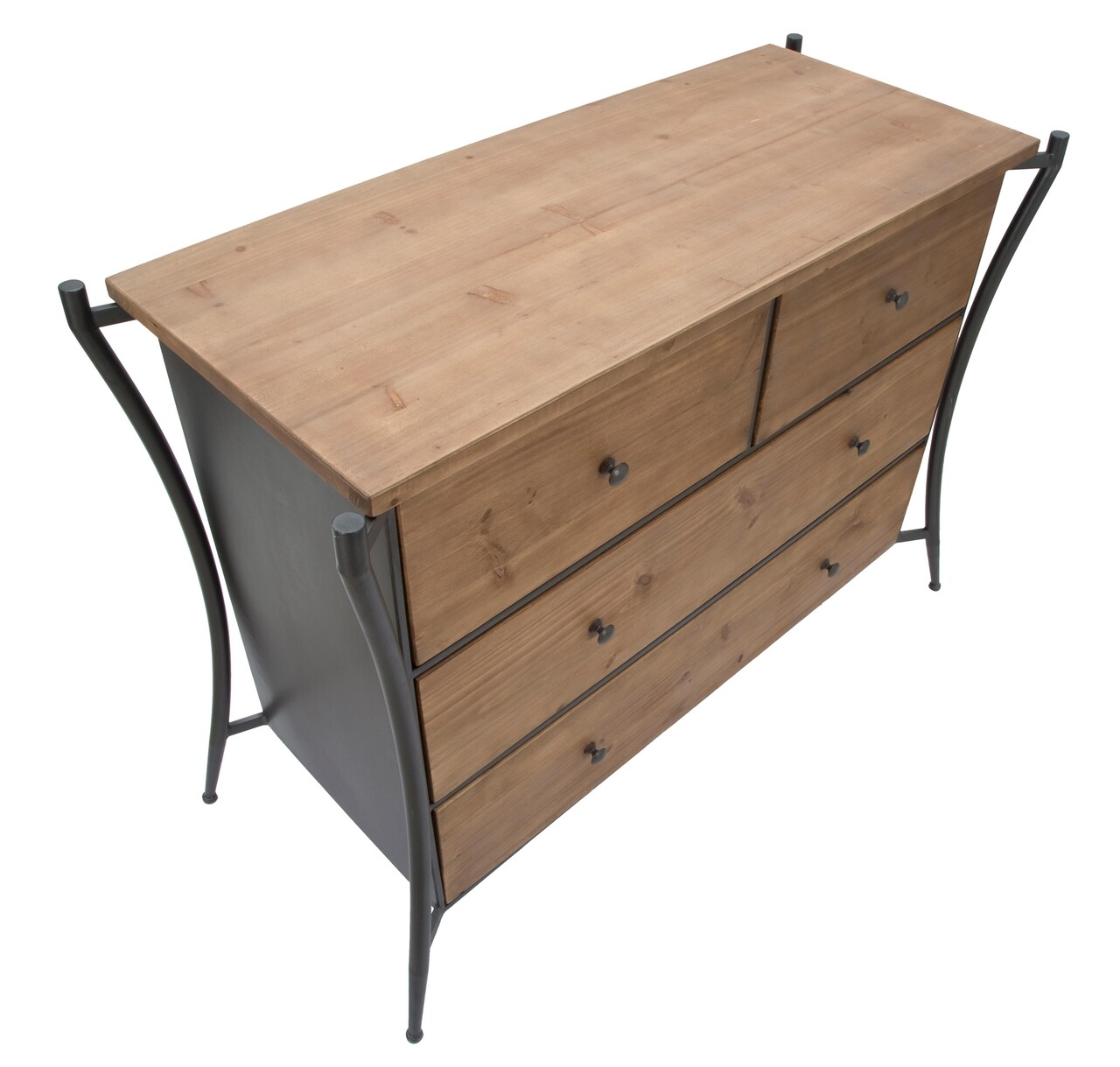 Comoda Glasgow, Mauro Ferretti, 122x49x85 cm, lemn de brad, maro - 2 | YEO