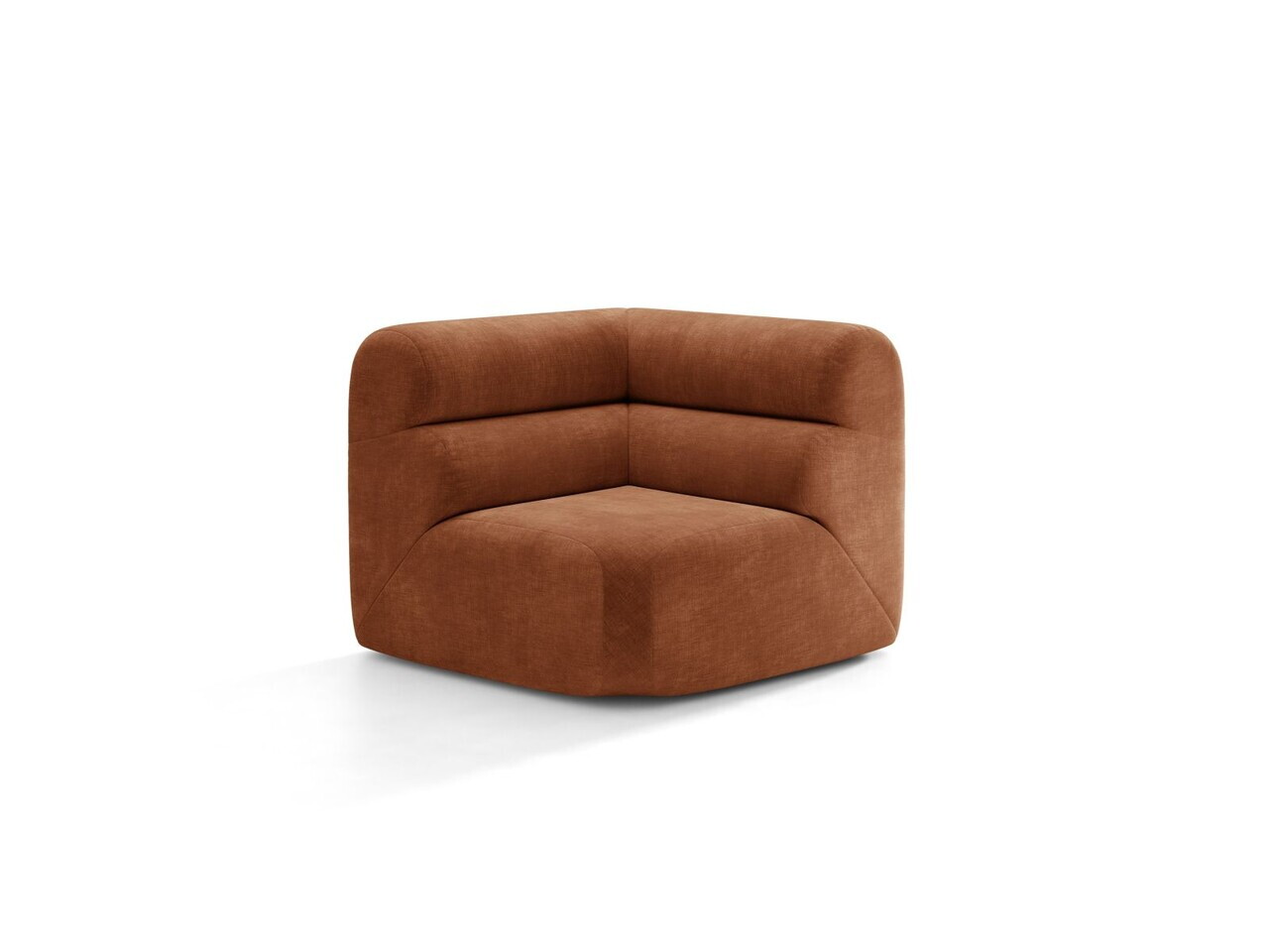 Modul coltar, Neo, Micadoni Home, 100x100x83 cm, tesatura Chenille, teracota
