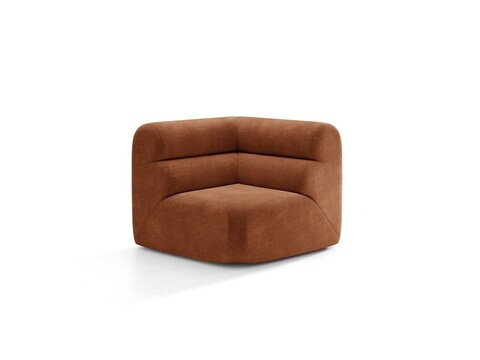 Modul coltar, Neo, Micadoni Home, 100x100x83 cm, tesatura Chenille, teracota