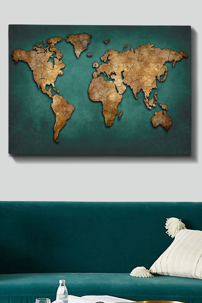 Tablou decorativ Kanvas Tablo (70 x 100) Cadru: 100% LEMN (grosime: 3 cm) Multicolor