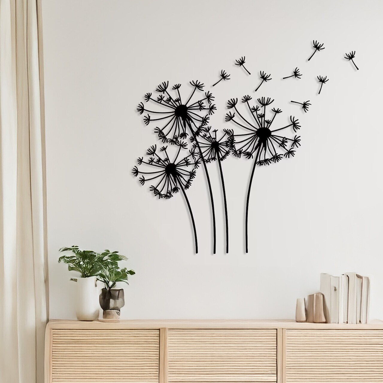 Decoratiune de perete, DCV-1026-MT, Dimensiune: 50 x 50 cm, Negru