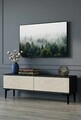 Comoda TV, Hanah Home, Didema 120, 120x40.5x30 cm, Antracit / Travertin