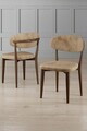 Set scaune 6 piese, Hanah Home, Onex, Cappuccino / Nucă