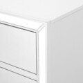 Comoda inalta, Opera, 79 x 40 x 116 cm, mdf/oglinda, alb mat