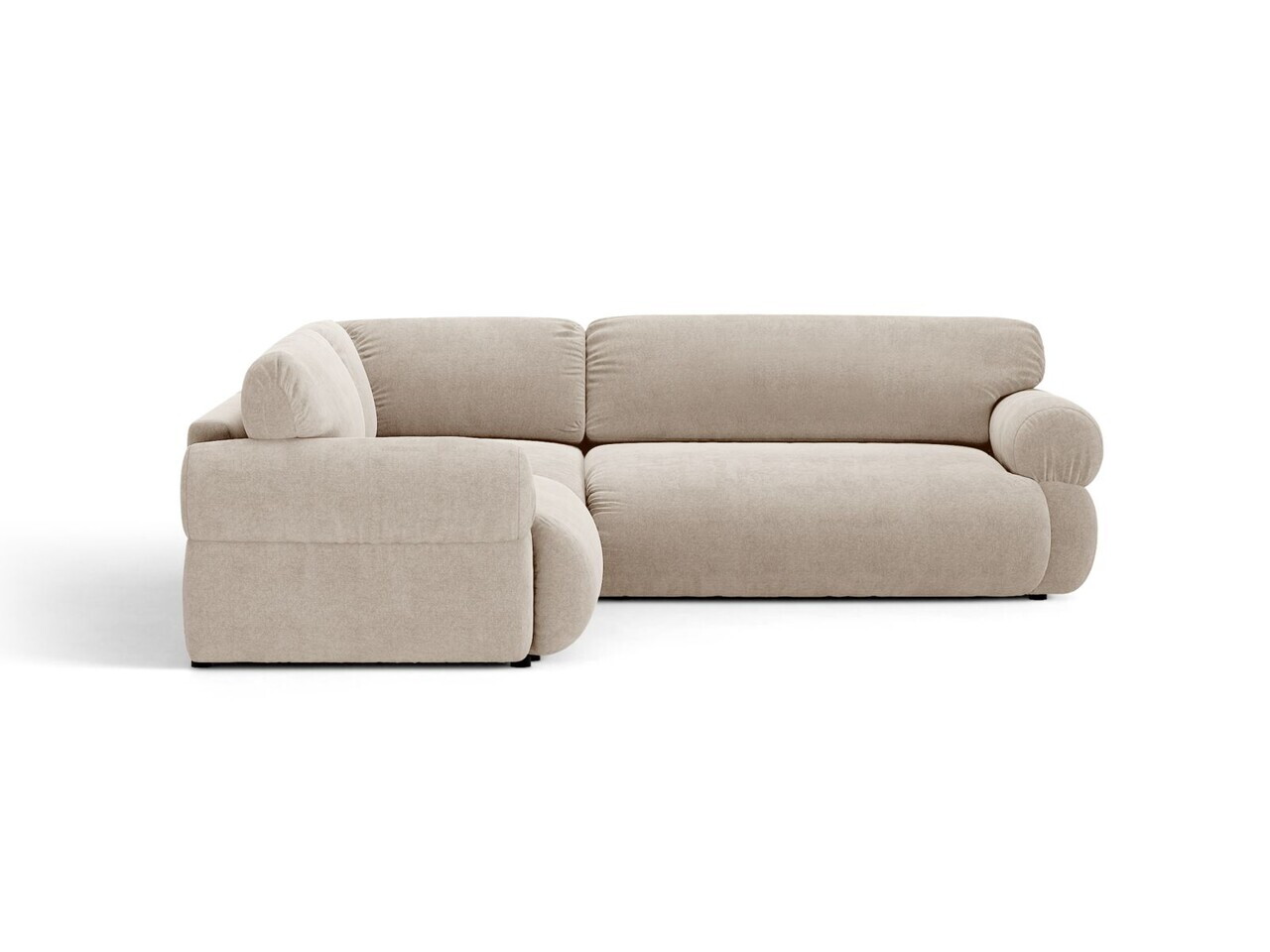 Coltar simetric 5 locuri, Ophelia, Micadoni Home, 259x259x84 cm, tesatura structurata, bej — imaginea 2