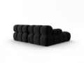 Coltar modular stanga 3 locuri, Bellis-51, Micadoni Home, 188x155x70 cm, catifea, negru