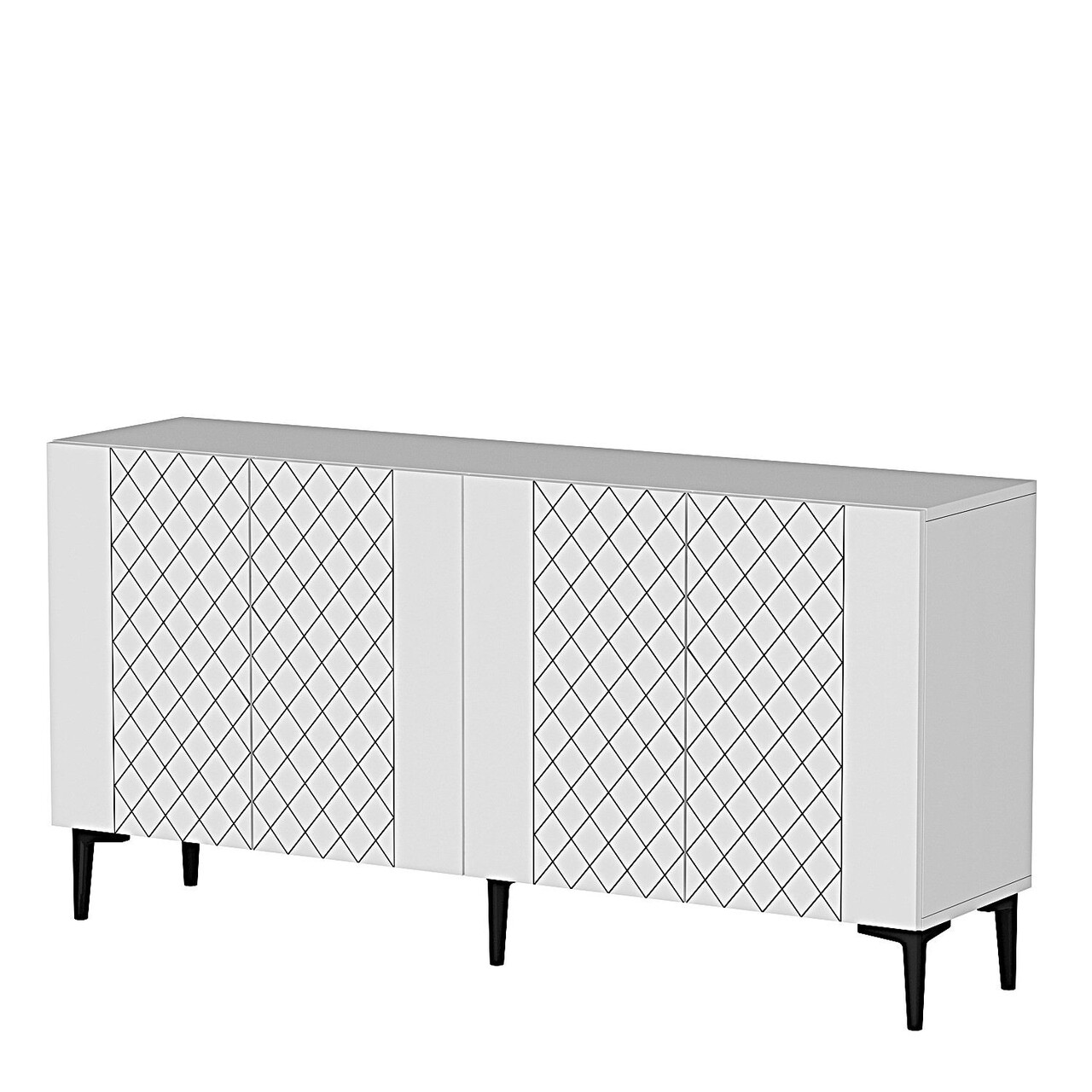 Consola, Hanah Home, Resso 150, 150x75x32 cm, Alb - view 6