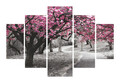 Set 5 tablouri decorative, ST034, MDF , 56 x 20 cm, Multicolor