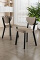 Set scaune 4 piese, Charlotte, Arfe, Cappuccino / Negru