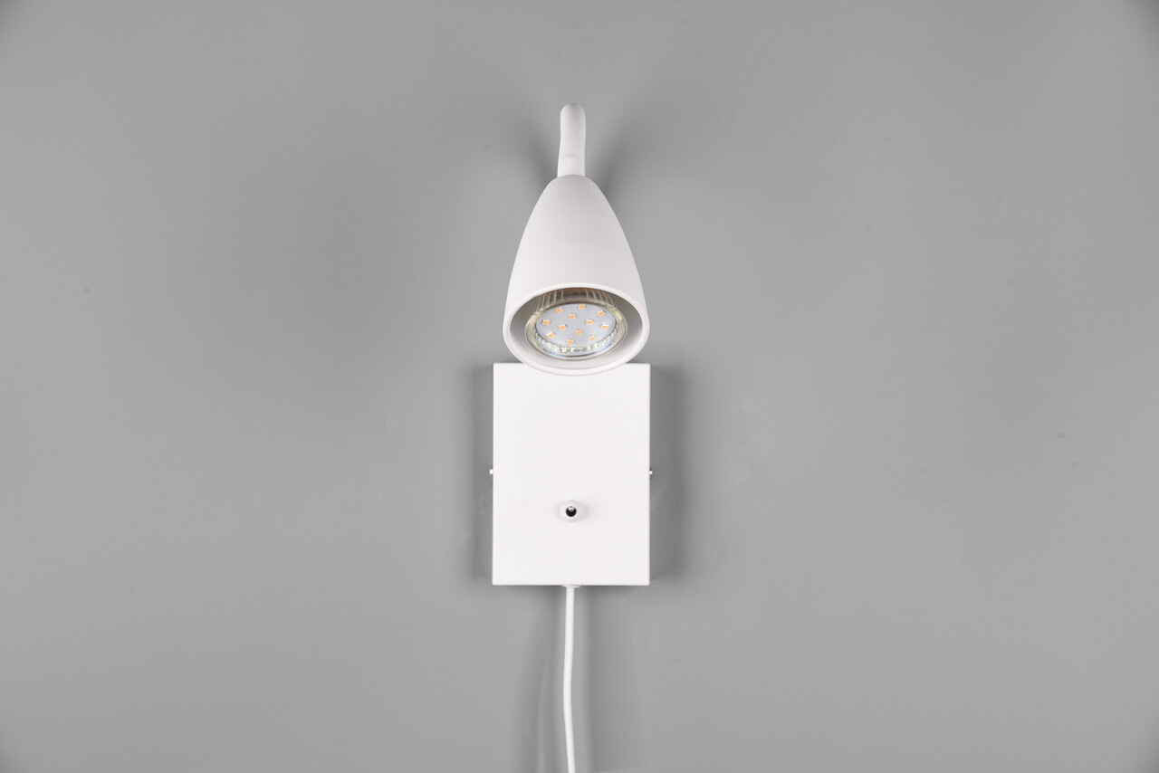 Lampa de perete Wanda, TRIO, 8.5x22x23.5 cm, 10W, 1x GU10, metal, alb mat