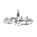 Decoratiune de perete, London, Metal, Grosime: 2 mm, Negru