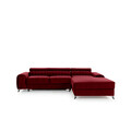 Coltar extensibil dreapta 3 locuri ELTAP, RT-25VE, Grayson, 278x205x92 cm, lemn/poliester, rosu inchis