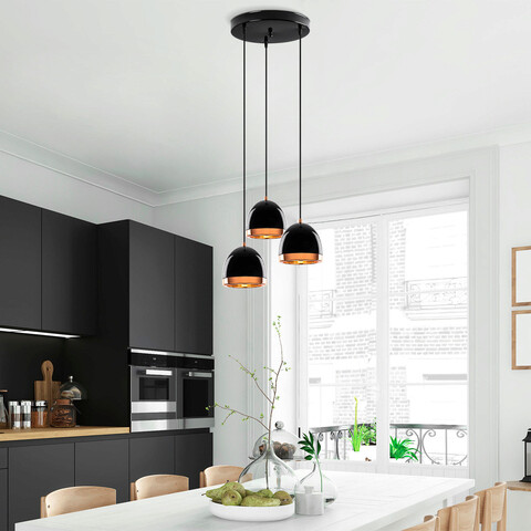 Lustra, Fulgor, 942FLG1481, Metal, Negru