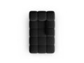 Sezlong living dreapta 1 loc, Bellis-51, Micadoni Home, 155x94x70 cm, catifea, negru