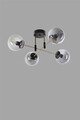 Lustra, Stala, 846STL2947, Metal, Negru / Fume