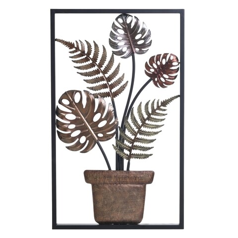 Decoratiune de perete Flowers, InArt, 30 x 50 cm, fier